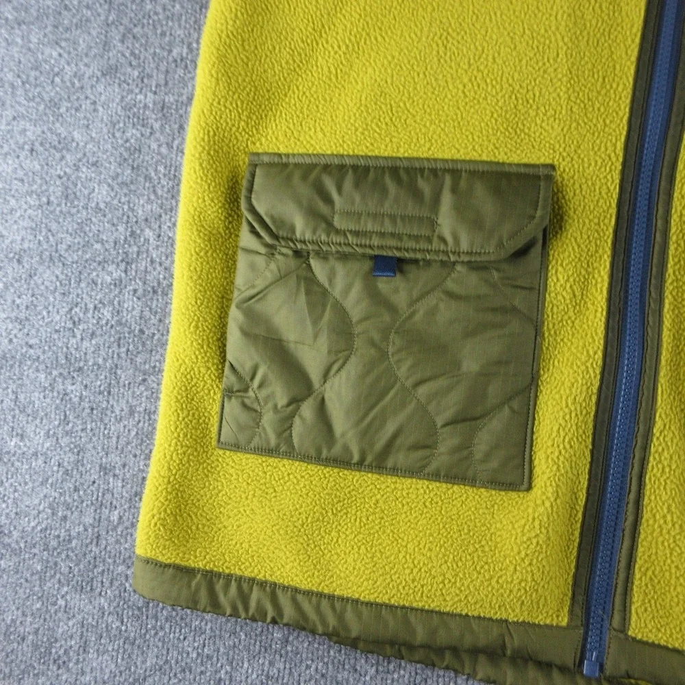 The North Face Vest Mens Medium Yellow Royal Arch Fleece Outdoor Full Zip - Picture 3 of 10